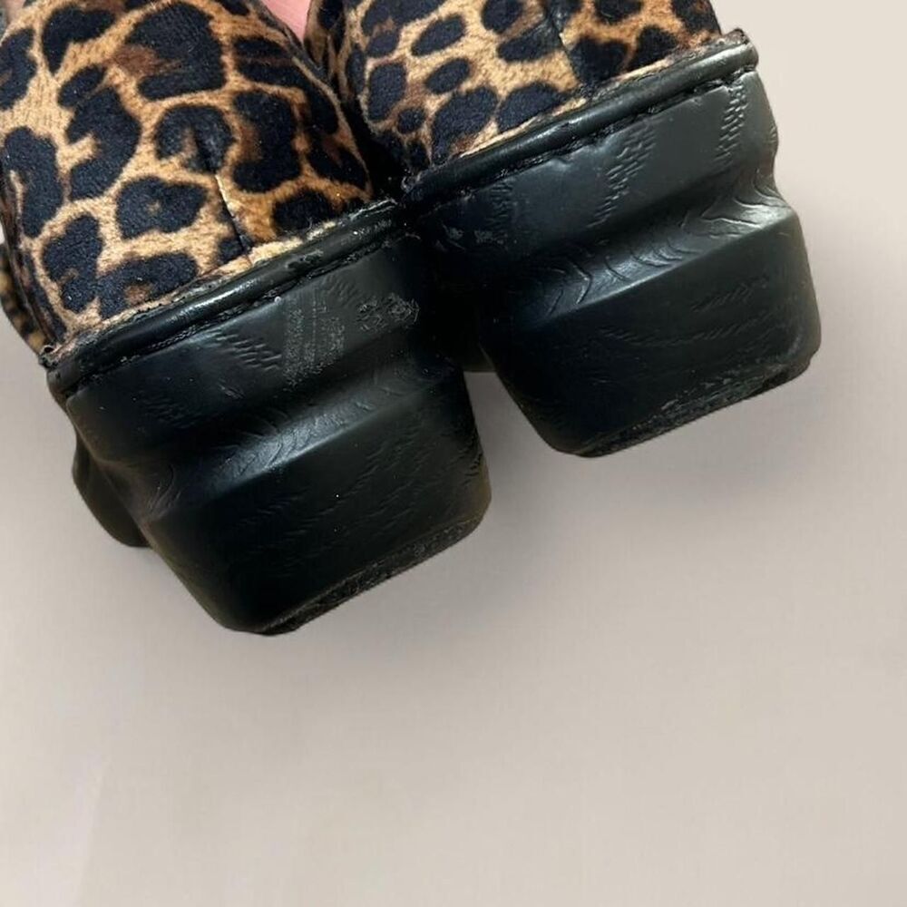 born leopard clog chunky platform funky boho slip ons shoes | size 6.5 - Picture 7 of 8